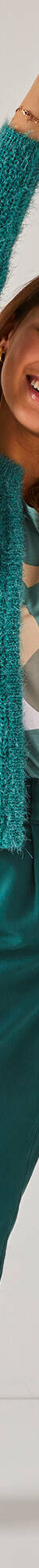 Gilet paletot Spécial Petites, maille poilue (vert grisé) Gilet paletot Spécial Petites, maille poilue (vert grisé)